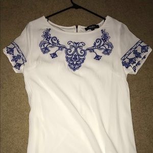 White and Blue Dress